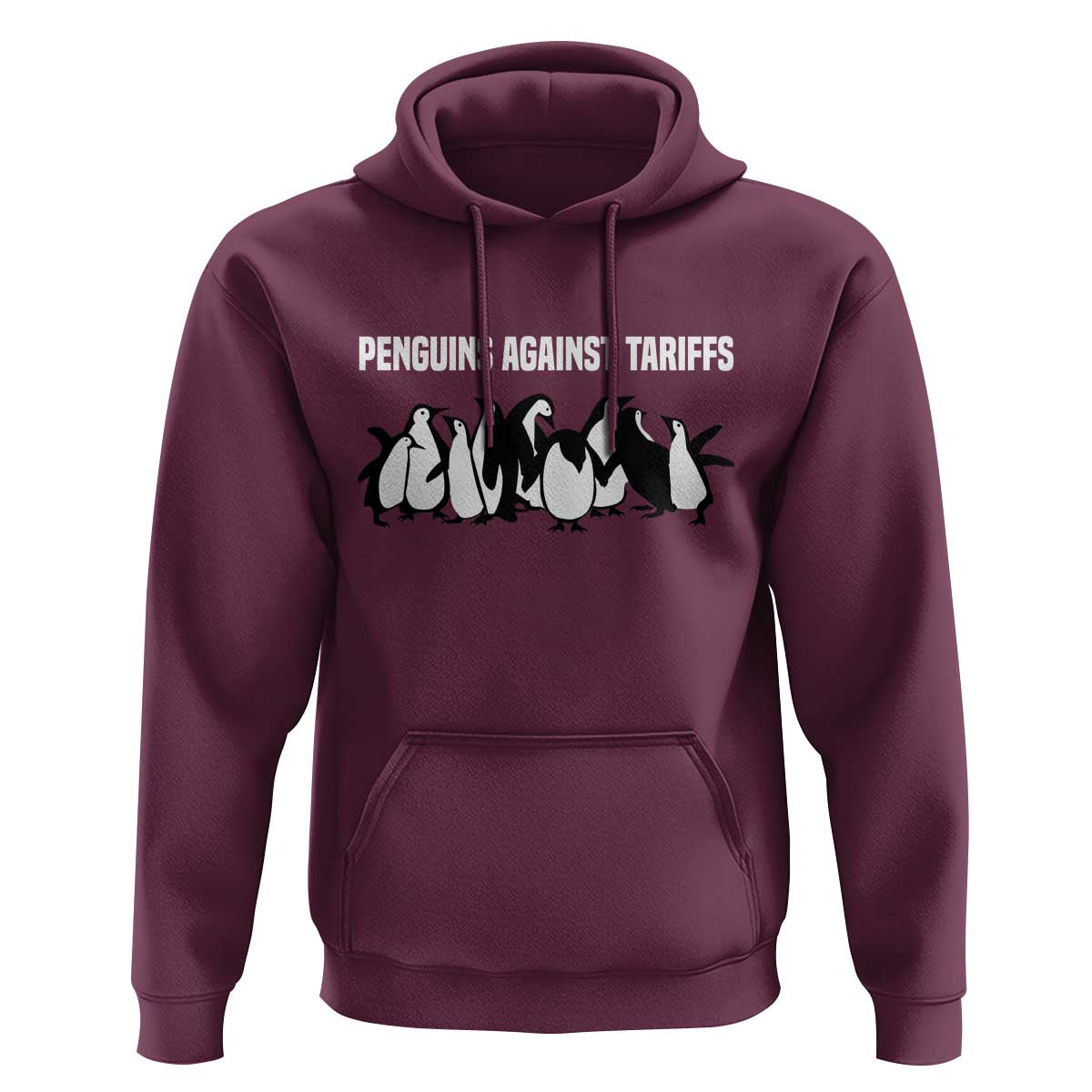 Funny Penguin Resist Hoodie Penguins Against Tariffs Sarcastic Saying Meme