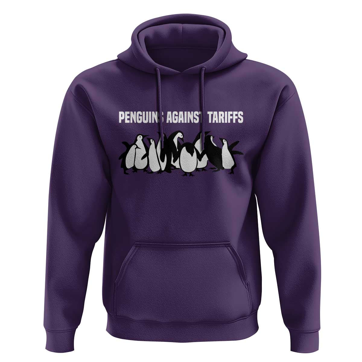 Funny Penguin Resist Hoodie Penguins Against Tariffs Sarcastic Saying Meme