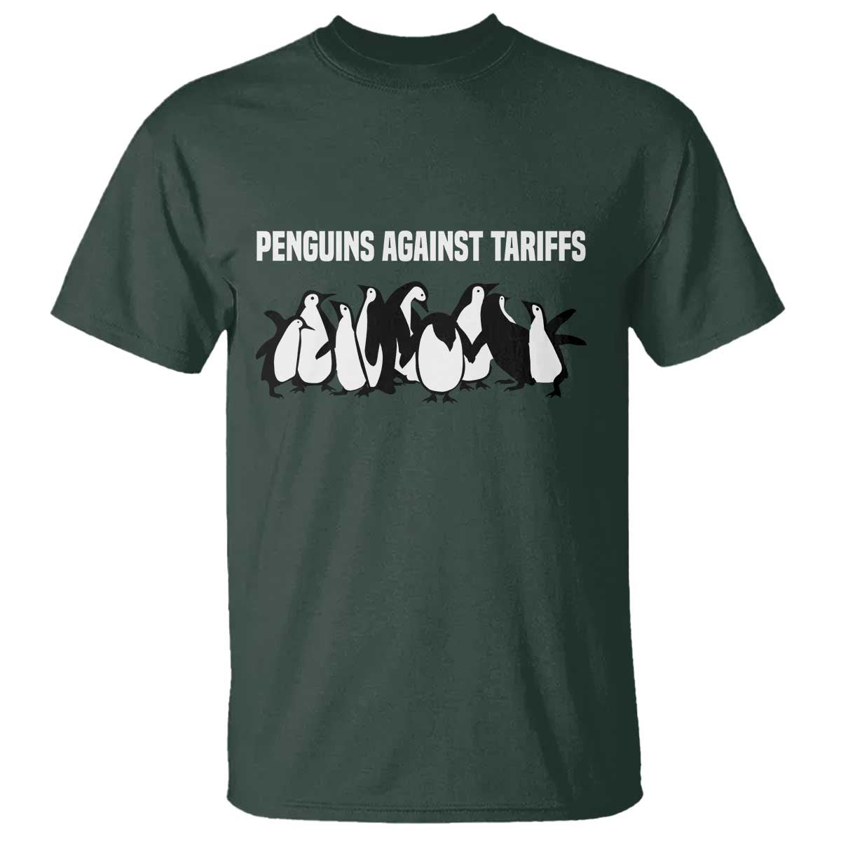 Funny Penguin Resist T Shirt Penguins Against Tariffs Sarcastic Saying Meme