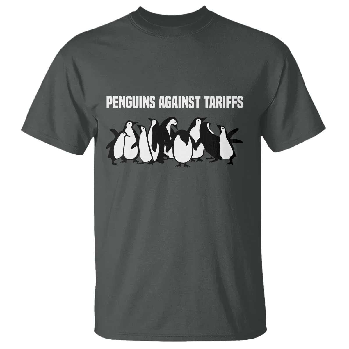 Funny Penguin Resist T Shirt Penguins Against Tariffs Sarcastic Saying Meme