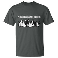Funny Penguin Resist T Shirt Penguins Against Tariffs Sarcastic Saying Meme