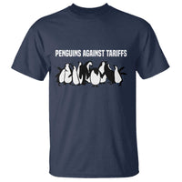Funny Penguin Resist T Shirt Penguins Against Tariffs Sarcastic Saying Meme
