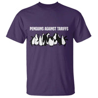 Funny Penguin Resist T Shirt Penguins Against Tariffs Sarcastic Saying Meme