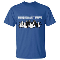 Funny Penguin Resist T Shirt Penguins Against Tariffs Sarcastic Saying Meme