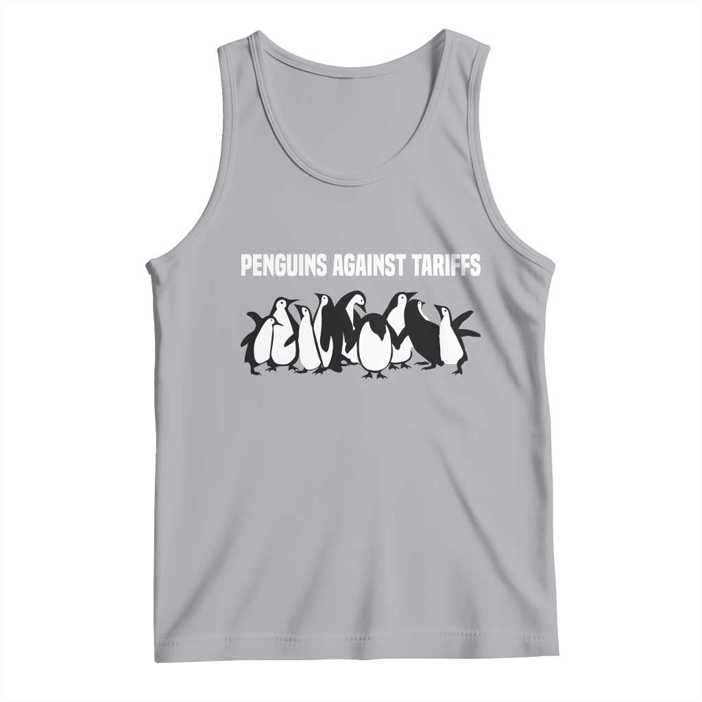 Funny Penguin Resist Tank Top Penguins Against Tariffs Sarcastic Saying Meme