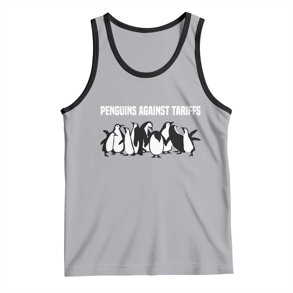 Funny Penguin Resist Tank Top Penguins Against Tariffs Sarcastic Saying Meme