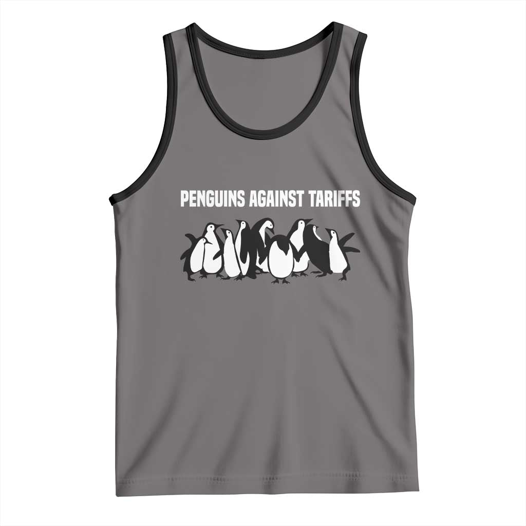 Funny Penguin Resist Tank Top Penguins Against Tariffs Sarcastic Saying Meme