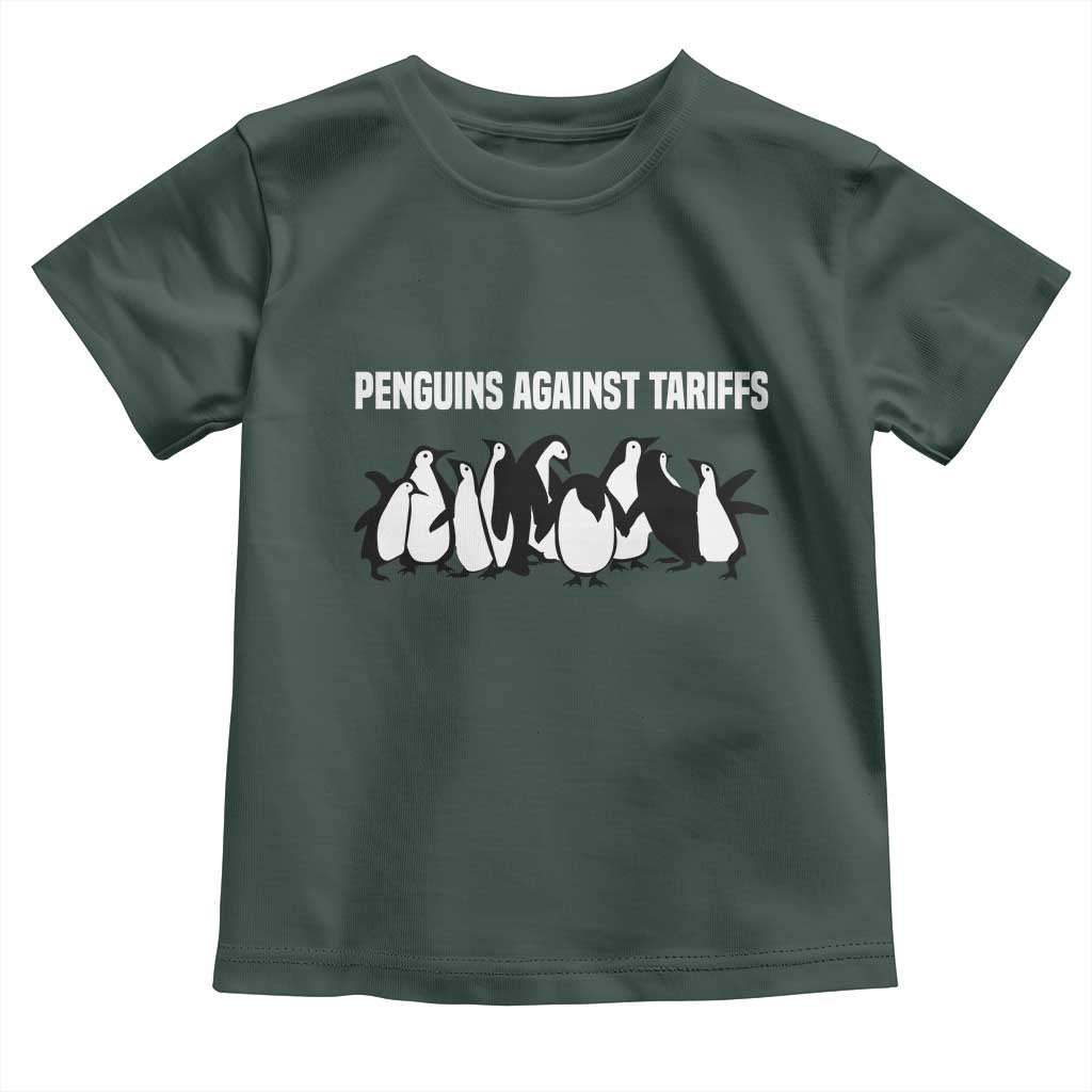 Funny Penguin Resist Toddler T Shirt Penguins Against Tariffs Sarcastic Saying Meme