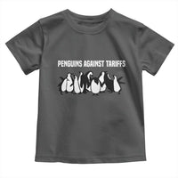 Funny Penguin Resist Toddler T Shirt Penguins Against Tariffs Sarcastic Saying Meme