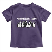 Funny Penguin Resist Toddler T Shirt Penguins Against Tariffs Sarcastic Saying Meme