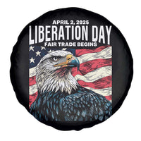 Liberation Day April 2 2025 Spare Tire Cover Fair Trade Patriotic American Eagle USA Flag