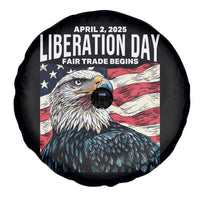 Liberation Day April 2 2025 Spare Tire Cover Fair Trade Patriotic American Eagle USA Flag