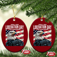 Liberation Day April 2 2025 Ceramic Ornament Fair Trade Patriotic American Eagle USA Flag - Wonder Print Shop
