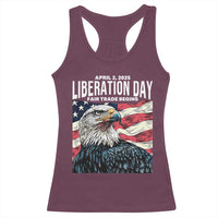 Liberation Day April 2 2025 Racerback Tank Top Fair Trade Patriotic American Eagle USA Flag