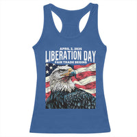 Liberation Day April 2 2025 Racerback Tank Top Fair Trade Patriotic American Eagle USA Flag