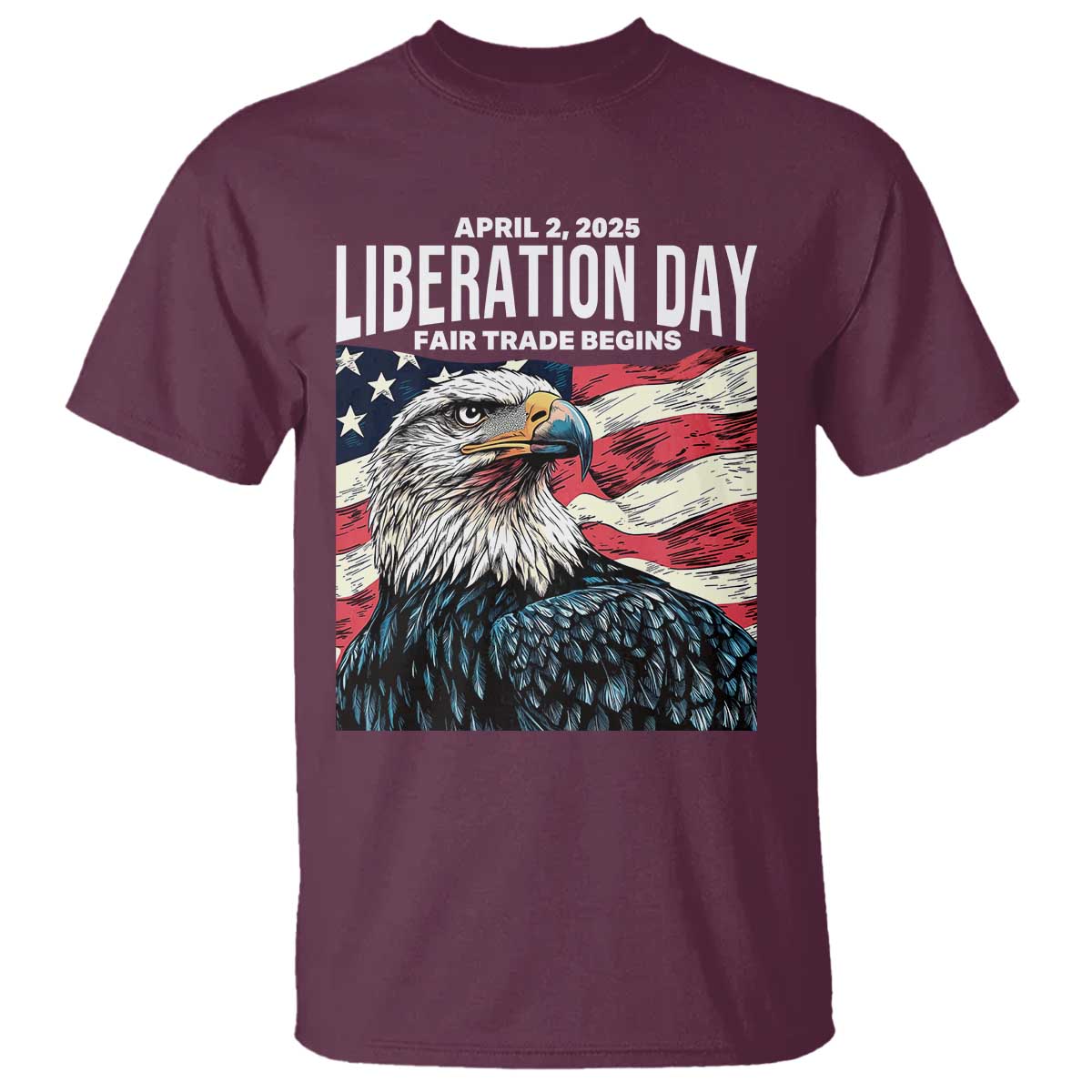 Liberation Day April 2 2025 T Shirt Fair Trade Patriotic American Eagle USA Flag