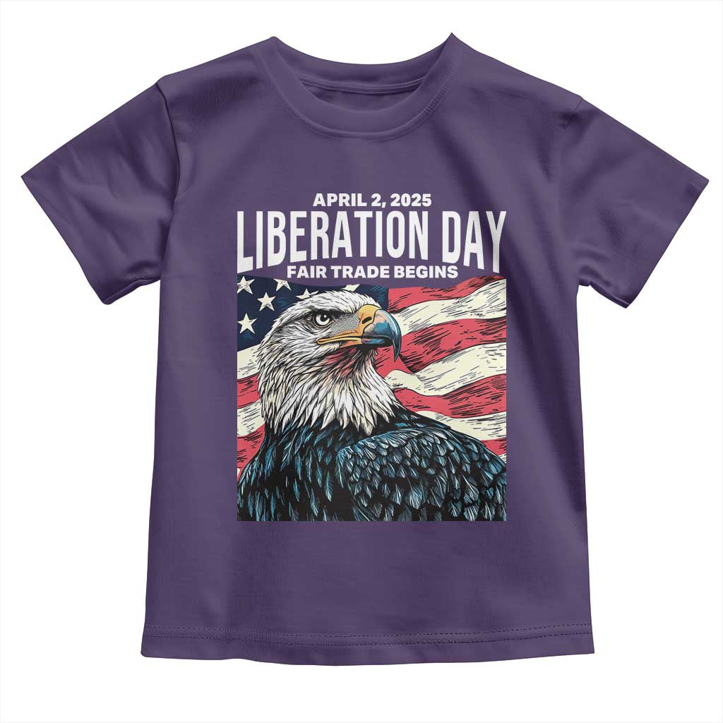 Liberation Day April 2 2025 Toddler T Shirt Fair Trade Patriotic American Eagle USA Flag