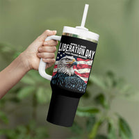 Liberation Day April 2 2025 Tumbler With Handle Fair Trade Patriotic American Eagle USA Flag