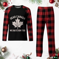 Dear Canada We Hate Him Too Plaid Pajama Set Political 2025 Protest - Wonder Print Shop