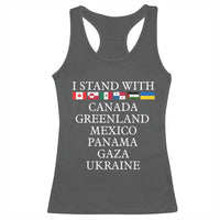 I Stand With Canada Greenland Mexico Panama Gaza Ukraine Racerback Tank Top