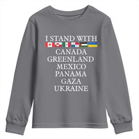 I Stand With Canada Greenland Mexico Panama Gaza Ukraine Youth Sweatshirt