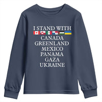 I Stand With Canada Greenland Mexico Panama Gaza Ukraine Youth Sweatshirt