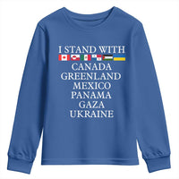 I Stand With Canada Greenland Mexico Panama Gaza Ukraine Youth Sweatshirt