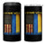 I Stand With Ukraine 4 in 1 Can Cooler Tumbler Ukrainian American Flag