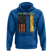I Stand With Ukraine Hoodie Ukrainian American Flag