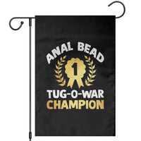 Anal Bead Tug O War Champion Funny Offensive Garden Flag Inappropriate Adult Humor Gold - Wonder Print Shop
