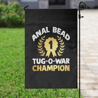 Anal Bead Tug O War Champion Funny Offensive Garden Flag Inappropriate Adult Humor Gold - Wonder Print Shop
