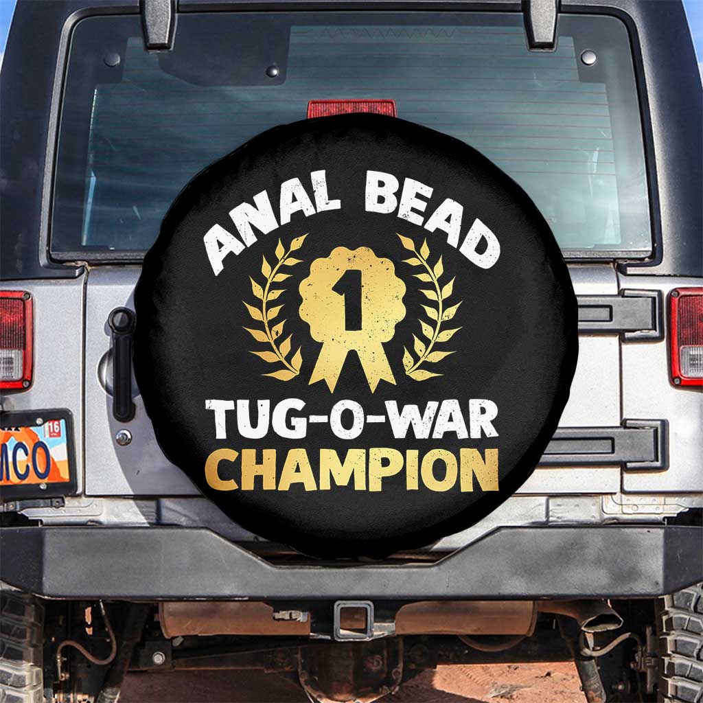 Anal Bead Tug O War Champion Funny Offensive Spare Tire Cover Inappropriate Adult Humor Gold - Wonder Print Shop