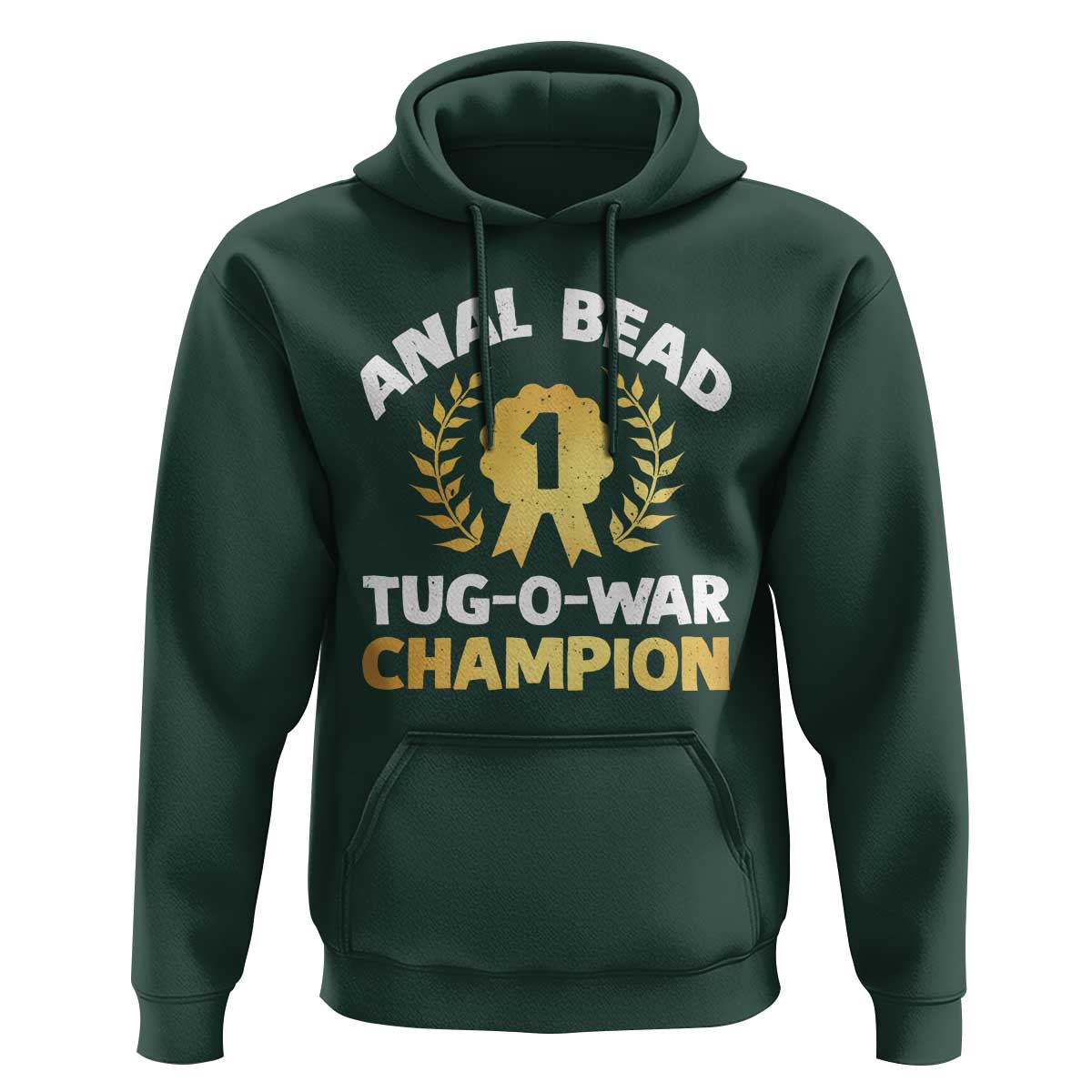 Anal Bead Tug O War Champion Funny Offensive Hoodie Inappropriate Adult Humor Gold - Wonder Print Shop