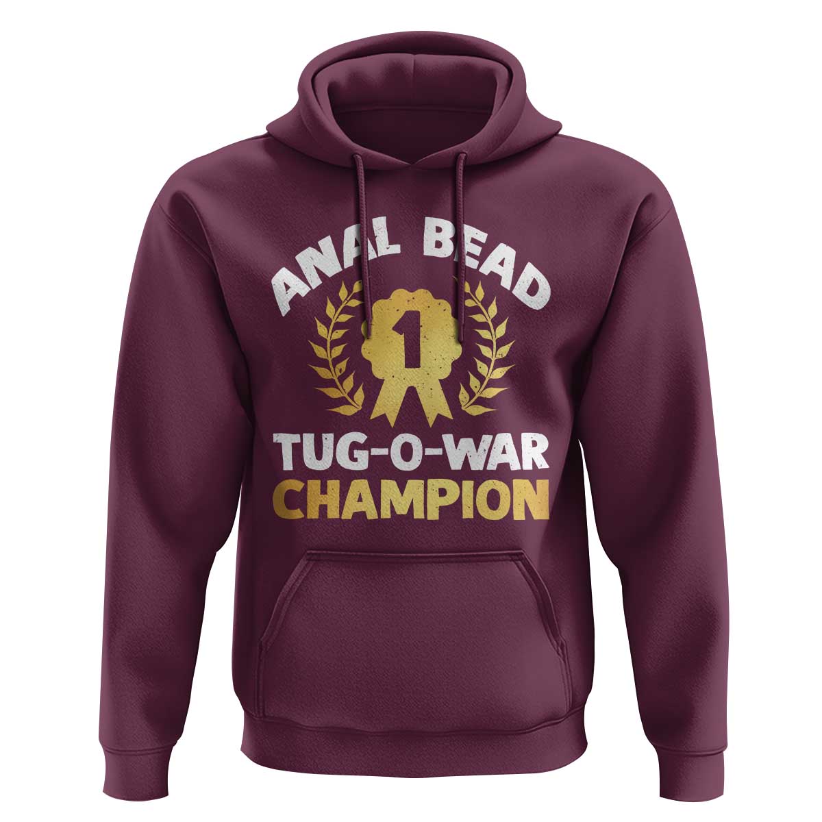 Anal Bead Tug O War Champion Funny Offensive Hoodie Inappropriate Adult Humor Gold - Wonder Print Shop