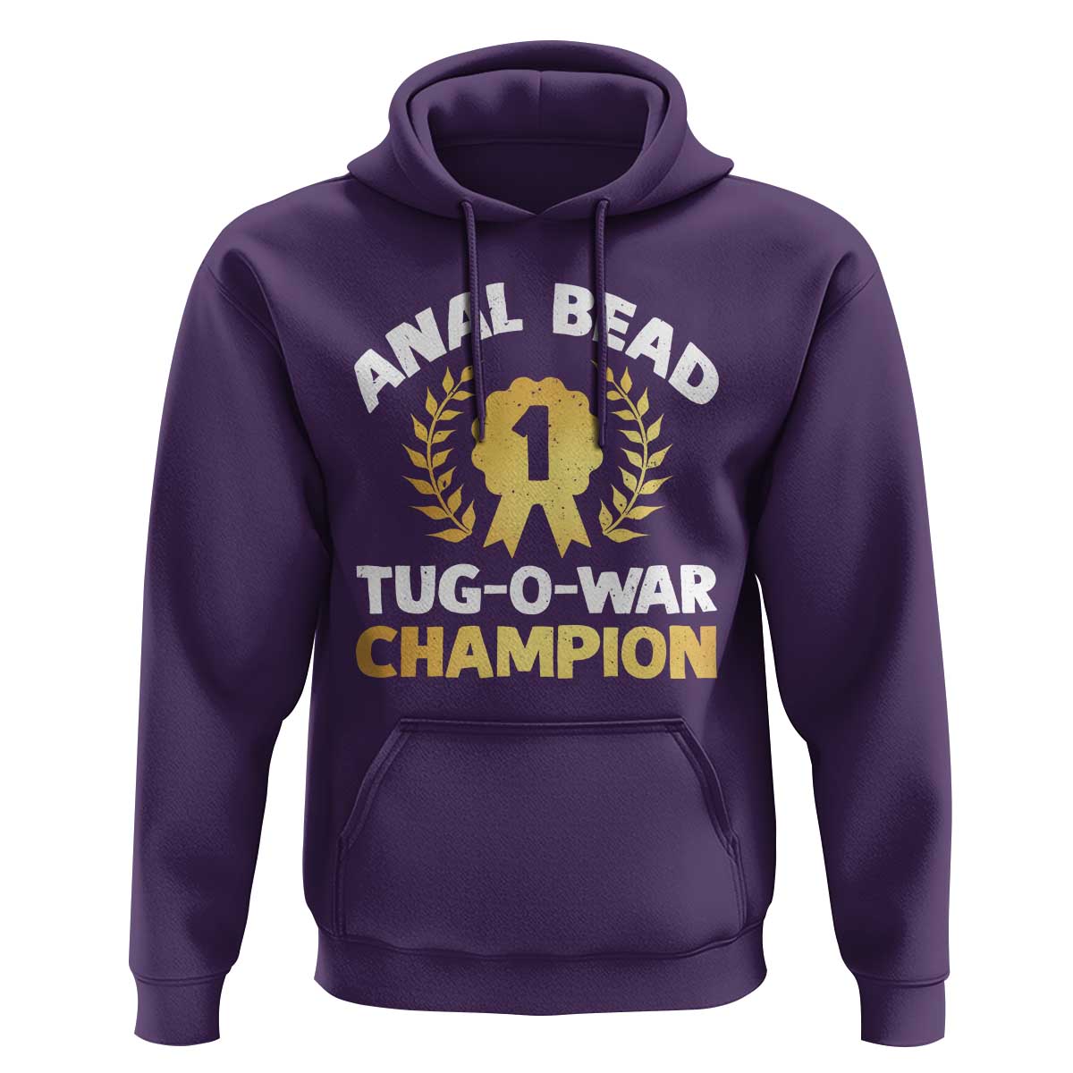 Anal Bead Tug O War Champion Funny Offensive Hoodie Inappropriate Adult Humor Gold - Wonder Print Shop