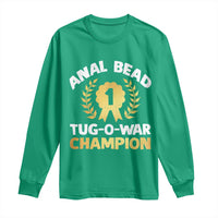 Anal Bead Tug O War Champion Funny Offensive Long Sleeve Shirt Inappropriate Adult Humor Gold - Wonder Print Shop