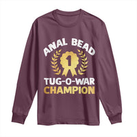 Anal Bead Tug O War Champion Funny Offensive Long Sleeve Shirt Inappropriate Adult Humor Gold - Wonder Print Shop