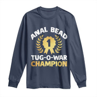 Anal Bead Tug O War Champion Funny Offensive Long Sleeve Shirt Inappropriate Adult Humor Gold - Wonder Print Shop