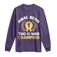 Anal Bead Tug O War Champion Funny Offensive Long Sleeve Shirt Inappropriate Adult Humor Gold - Wonder Print Shop