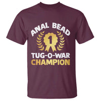 Anal Bead Tug O War Champion Funny Offensive T Shirt Inappropriate Adult Humor Gold - Wonder Print Shop