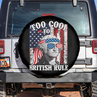 Funny Too Cool For British Rule Spare Tire Cover George Washington US American Flag 4th of July