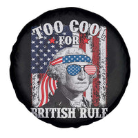 Funny Too Cool For British Rule Spare Tire Cover George Washington US American Flag 4th of July