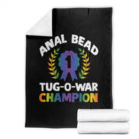Anal Bead Tug O War Champion Funny Offensive Throw Blanket Inappropriate Adult Humor Rainbow - Wonder Print Shop