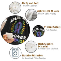 Anal Bead Tug O War Champion Funny Offensive Throw Blanket Inappropriate Adult Humor Rainbow - Wonder Print Shop