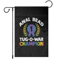 Anal Bead Tug O War Champion Funny Offensive Garden Flag Inappropriate Adult Humor Rainbow - Wonder Print Shop