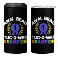 Anal Bead Tug O War Champion Funny Offensive 4 in 1 Can Cooler Tumbler Inappropriate Adult Humor Rainbow - Wonder Print Shop