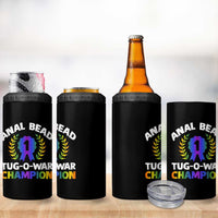 Anal Bead Tug O War Champion Funny Offensive 4 in 1 Can Cooler Tumbler Inappropriate Adult Humor Rainbow - Wonder Print Shop