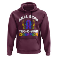 Anal Bead Tug O War Champion Funny Offensive Hoodie Inappropriate Adult Humor Rainbow - Wonder Print Shop