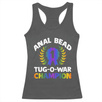 Anal Bead Tug O War Champion Funny Offensive Racerback Tank Top Inappropriate Adult Humor Rainbow - Wonder Print Shop