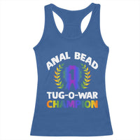 Anal Bead Tug O War Champion Funny Offensive Racerback Tank Top Inappropriate Adult Humor Rainbow - Wonder Print Shop